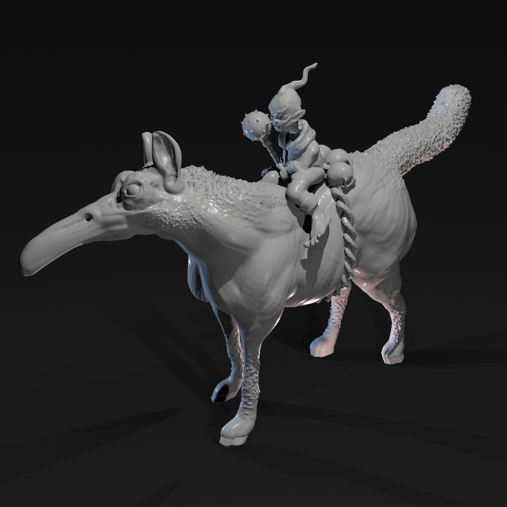 Mongoosetapirdog with Pixie rider